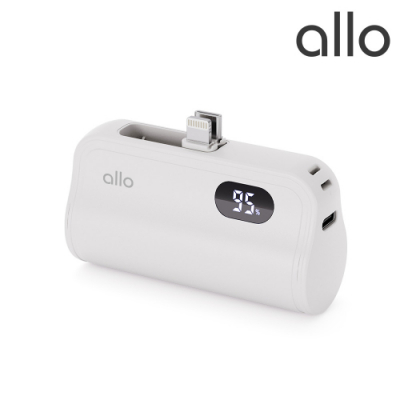 [알로코리아] 초미니 라이트닝/C타입 2in1 고속보조배터리 allo502DPD (5000mAh)