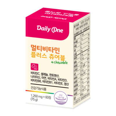 [데일리원] 멀티비타민 플러스 츄어블 1250mg x 60정